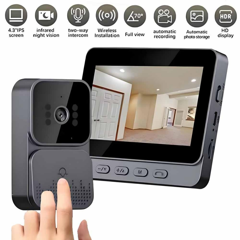 Smart Home Video Doorphone Ezviz - Timbre Inalámbrico Inteligente WiFi 2.4G con