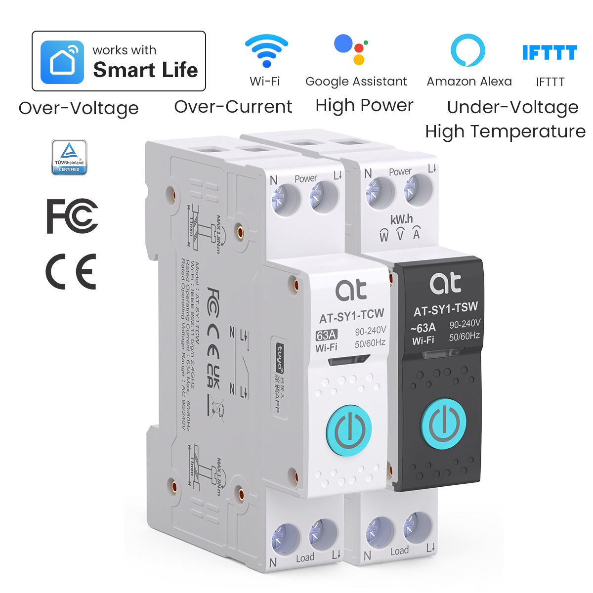 Tuya Smart Switch - Disyuntor inteligente Tuya WiFi 1P +