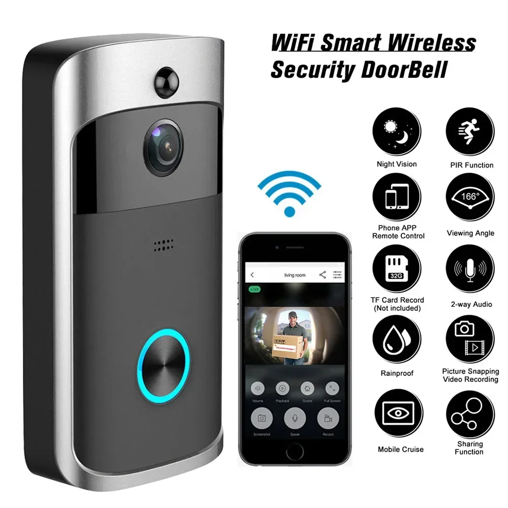 Smart Home Video Doorphone Ezviz - Timbre inalámbrico WIFI para el hogar,