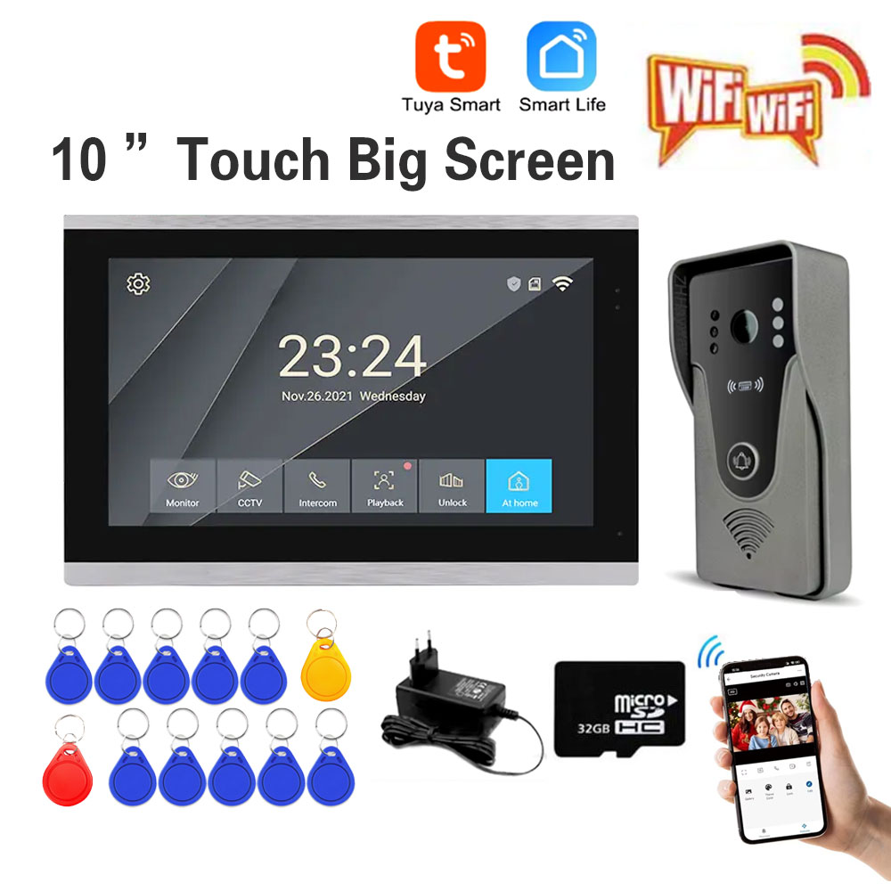 Tuya 1080P 10 pulgadas pantall - Smart Home Video Doorphone Ezviz reseña y precio