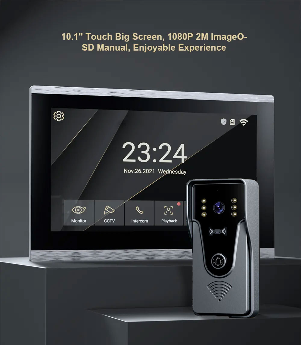 Tuya 1080P 10 pulgadas pantall - Smart Home Video Doorphone Ezviz reseña y precio