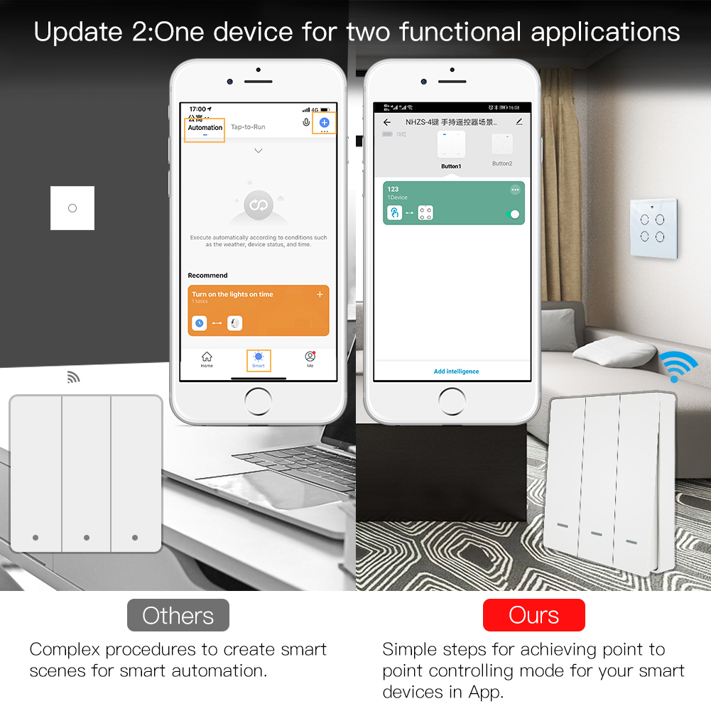 MOES-interruptor de escena Tuy - Tuya Smart Switch reseña y precio