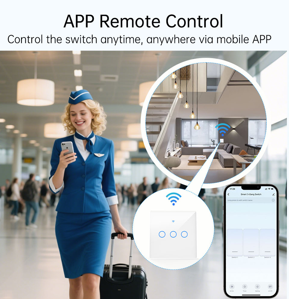 Interruptor de pared táctil Wi - Smart Home Switch reseña y precio